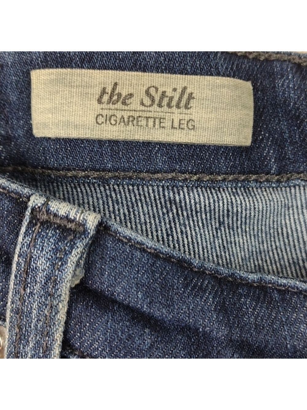 𝅺AG Adriano Goldschmied The Stilt Blue Dark Wash Cigarette Leg Ankle Jean - Picture 6 of 11